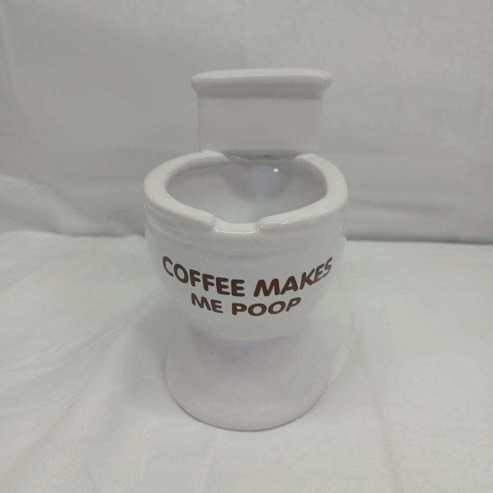 Spencers Coffee Makes Me **** Toilet Shaped Coffee Mug